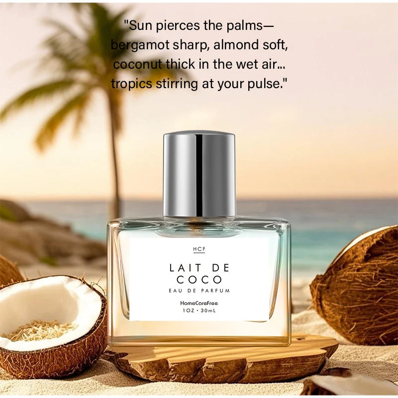 Parisian Chic Gourmand Perfume, Unisex Caramel Pistachio & Coconut Milk Scent, Creamy Vanilla Eau De Toilette Lasting Fresh 30ml