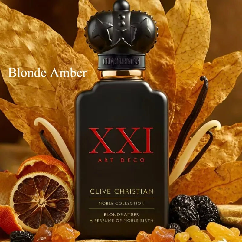 Clive Christian Mens Perfume 50ml Long Lasting Amberwood Fresh Fragrance Jasmine Rose Sandalwood Amber Musk Elegant Scent