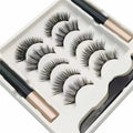 5 paires 5 cils magnétiques Eyeliner pince à épiler ensemble 3D cils de vison naturel artificiel faux cils