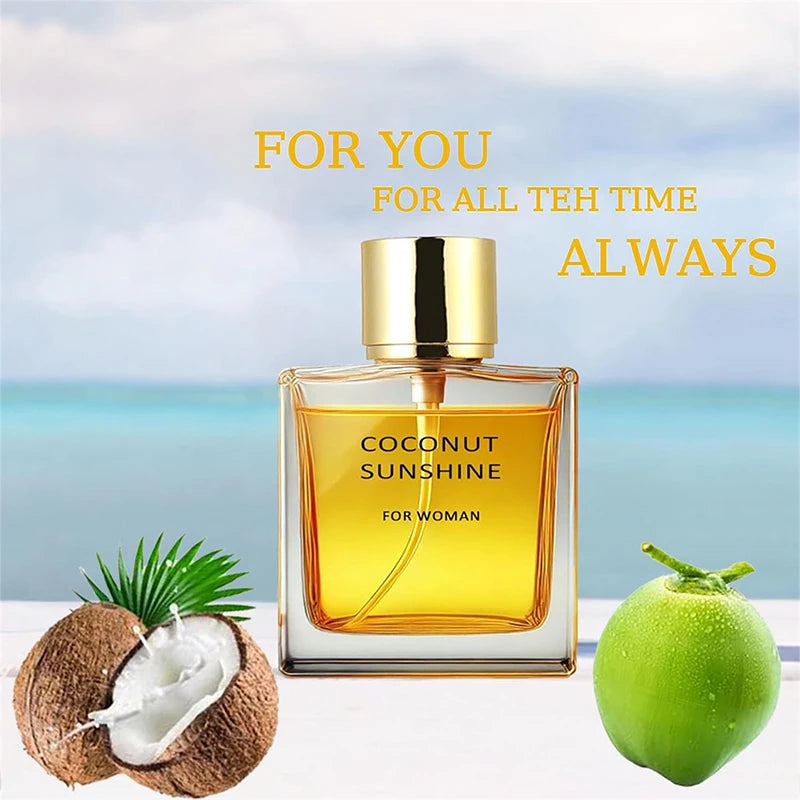 Brand Coconut Perfume Elegant High-end Fresh Vanilla Women's Perfume Spray Fresh Natural Coconut Seaside Holiday Eau De Toilette
