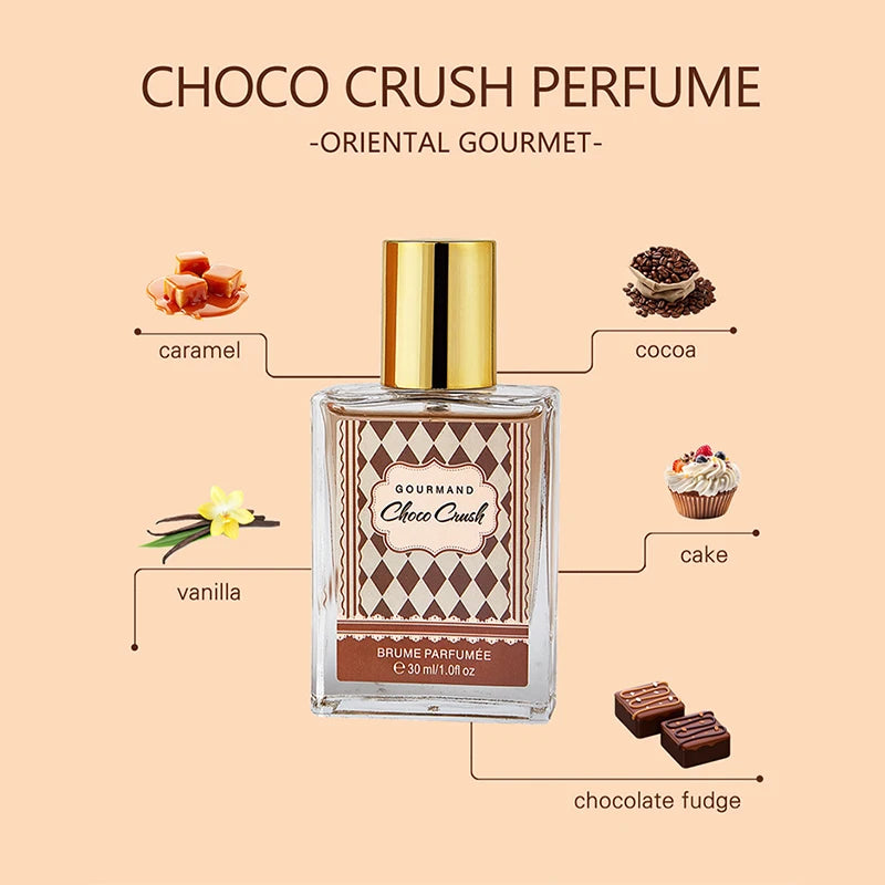 Chocolate-shaped Gourmet Perfume 30ml Sweet Caramel Marshmallow Vanilla Eau De Toilette Long-lasting Fragrance женские духи