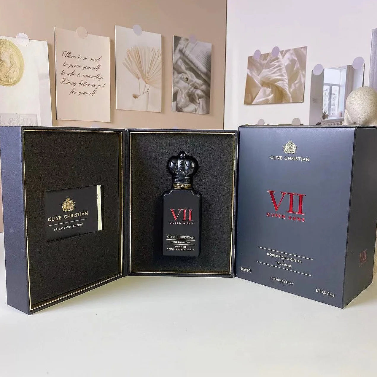 Clive Christian Mens Perfume 50ml Long Lasting Amberwood Fresh Fragrance Jasmine Rose Sandalwood Amber Musk Elegant Scent