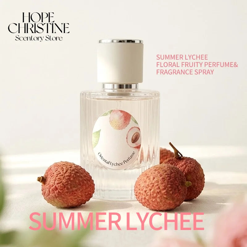 HOPE CHRISTINE Lychee Rose Perfume Summer Fresh Fruit Floral Fragrance Long Lasting EDP Women Sweet Pink Flower Body Spray