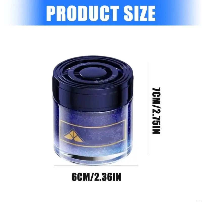 Premium Car Air Freshener In Decorative Transparent Jar With Flowing Glittering And Gentle Flower Aromatic D7YA