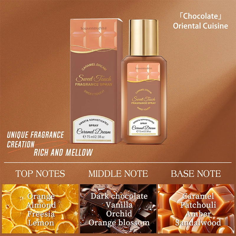 Caramel Gourmet Perfume Arabic Brand Floral Orange Chocolate Woody Fragrance Long-lasting Fragrance Charm Unisex Eau De Toilette
